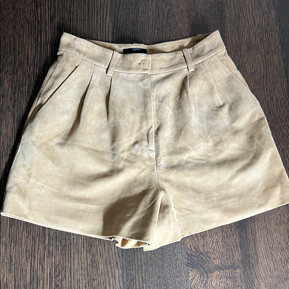 Nili Lotan Suede Shorts 100% Lambskin‎